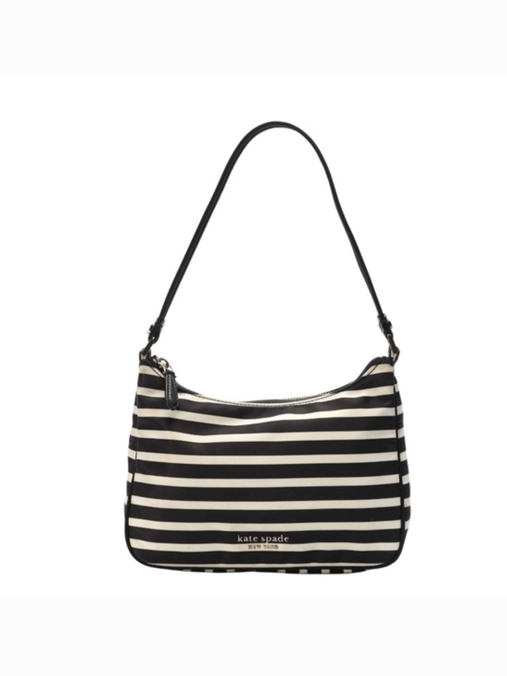 NWT KATE SPADE NEW YORK The Little Better Sam Stripe Shoulder Bag, Black & White